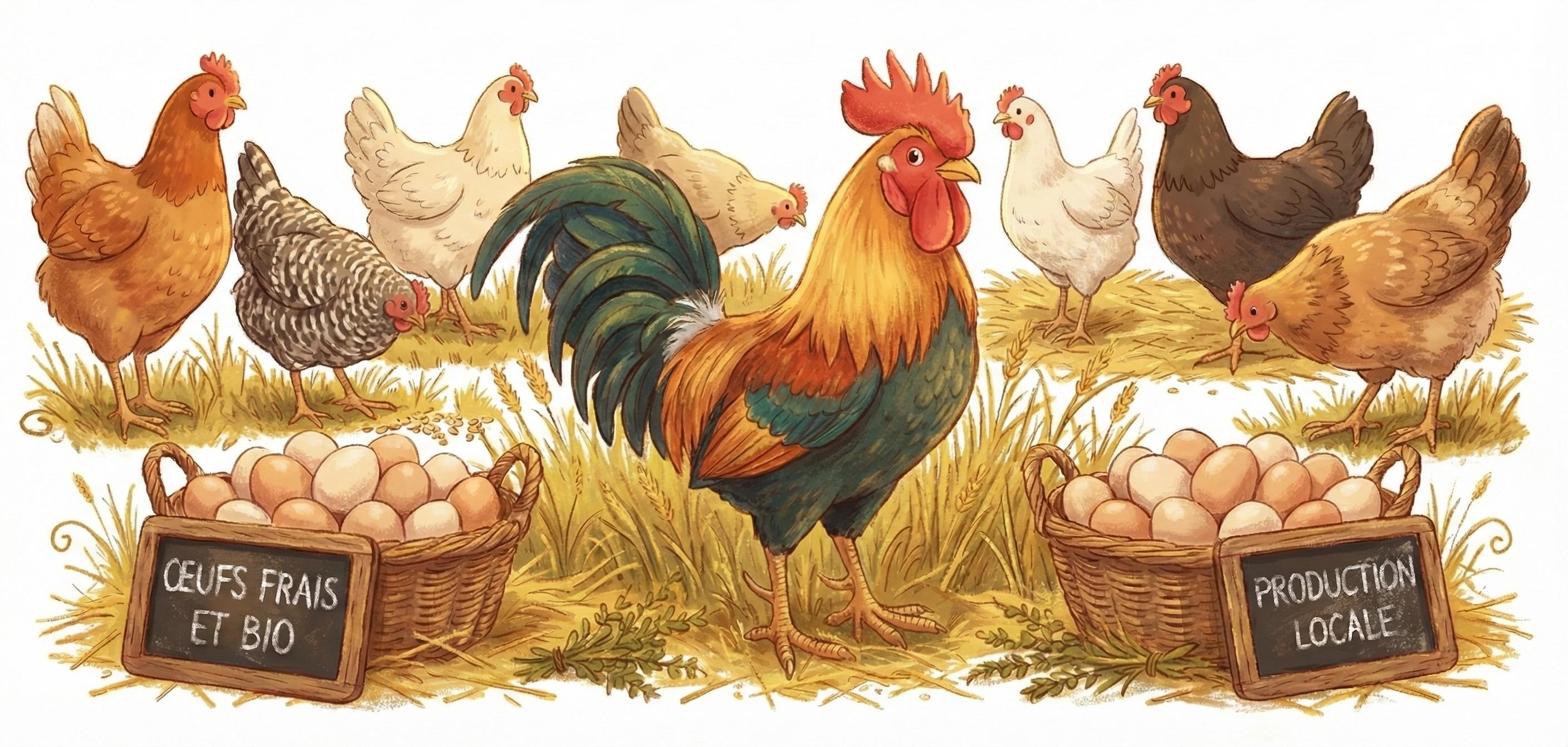 Panier d'œufs frais